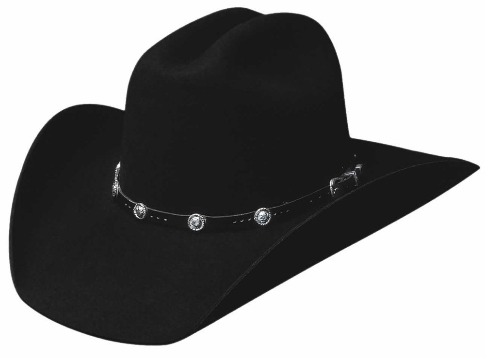 CONGRESS - 4X Wool Felt Western Cowboy Hat for Men & Women - Black (6-3/4 Size) - Durable & Stylish Rodeo, Ranch, and Outdoor Adventure Hat
