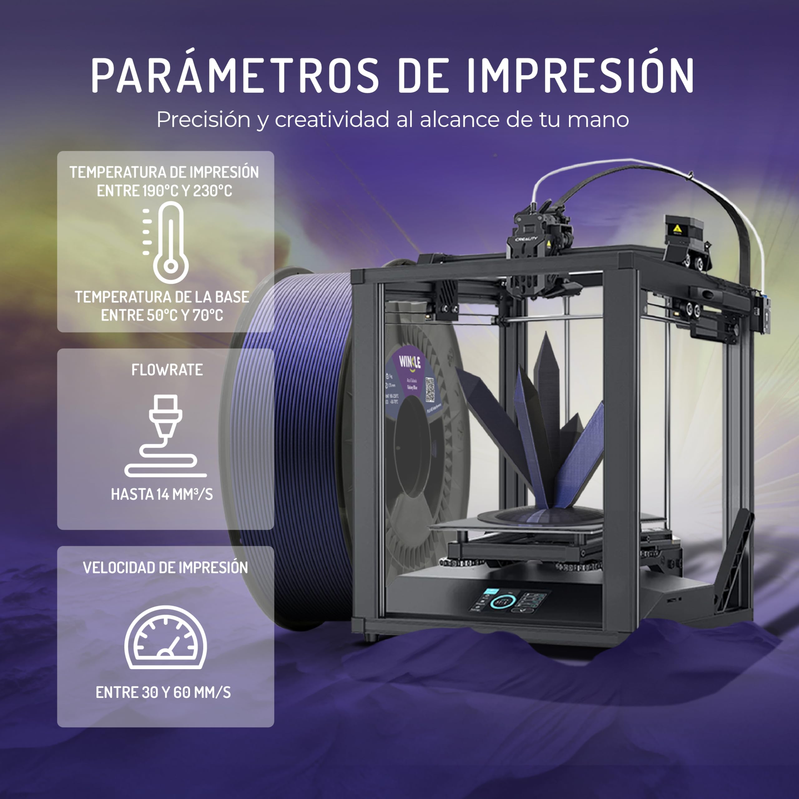 Premium HD Interference Galaxy Blue PLA Filament 1.75mm - 1kg Spool for 3D Printing | High Dimensional Accuracy & Vibrant Color | Perfect for Cosplay Props, Model Making & DIY Projects