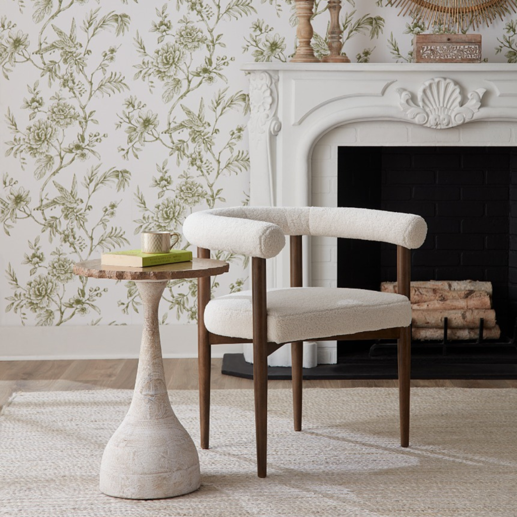 Modern White Winston Pedestal Side Table - Elegant End Table for Living Room, Bedroom & Office - Perfect for Coffee, Books & Decor