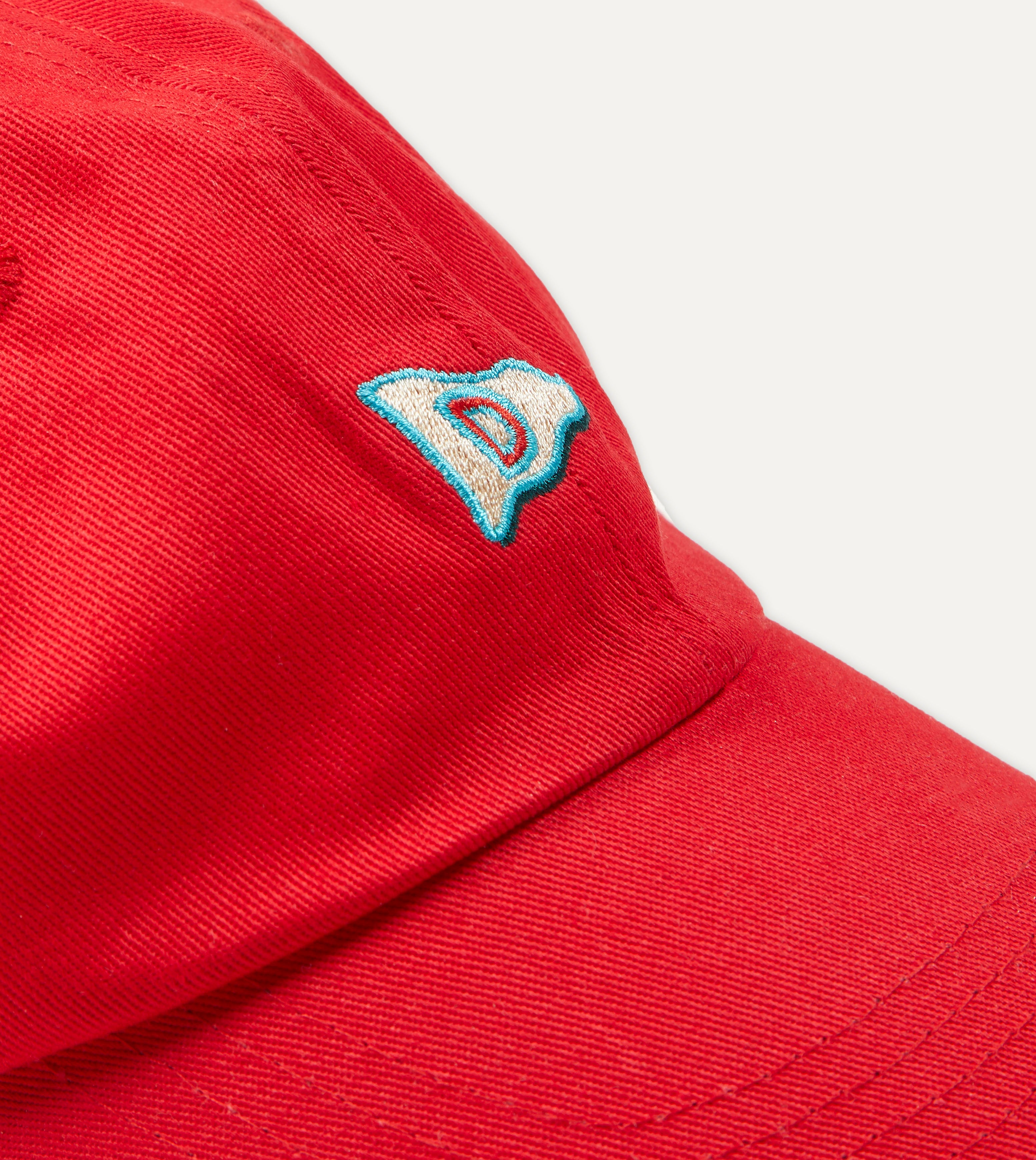 Red 'D' Flag Emblem Cotton Twill Baseball Cap - Adjustable Dad Hat for Men & Women - Perfect for Sports, Outdoor Activities & Casual Wear