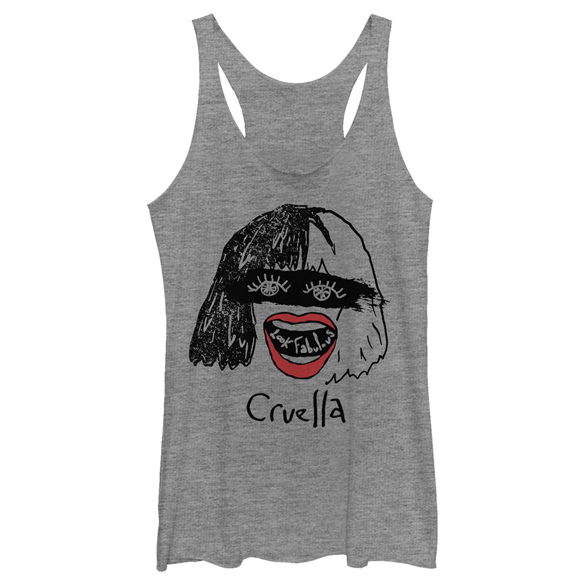Disney Cruella Women's Racerback Tank Top for Summer & Gym