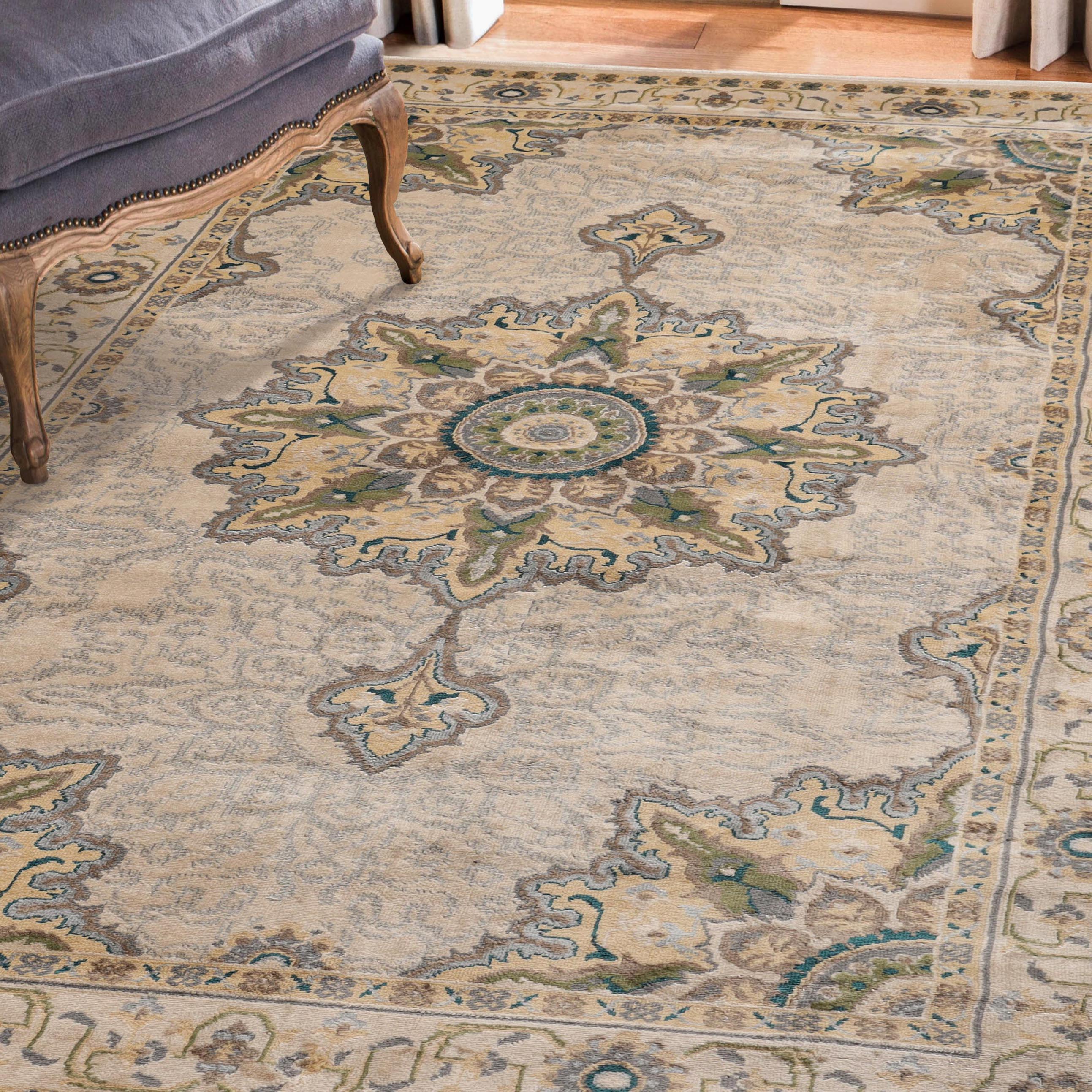 Edeline Medallion Oriental Indoor Area Rug - Soft Bohemian Style Carpet for Living Room, Bedroom & Dining Room Decor