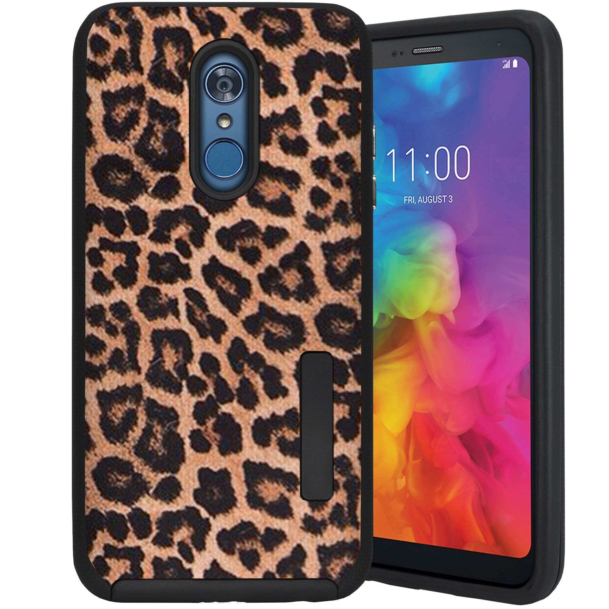 LG Stylo 5 (2019) Hybrid Case - Slim Dual Layer Protective Cover with Rubberized Grip Tactical Design | Leopard Print | Shockproof & Scratch Resistant | Perfect for Outdoor Activities, Work & Daily Use