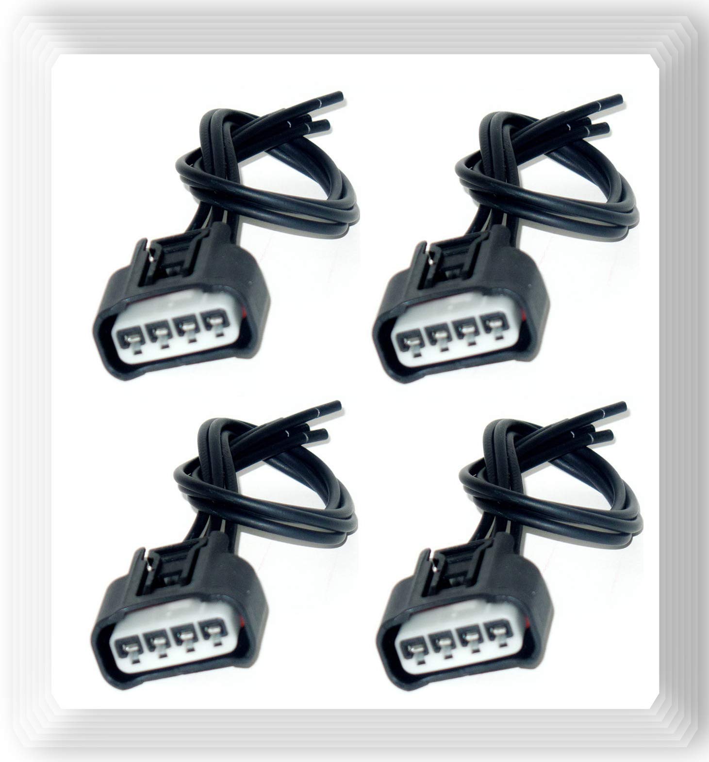 4-Piece Ignition Coil Electrical Connector Set 645-940/90919-02266 - Compatible with Lexus, Pontiac, Scion, Toyota (2001-2015 Models) - Perfect for Engine Tune-Ups & Performance Upgrades