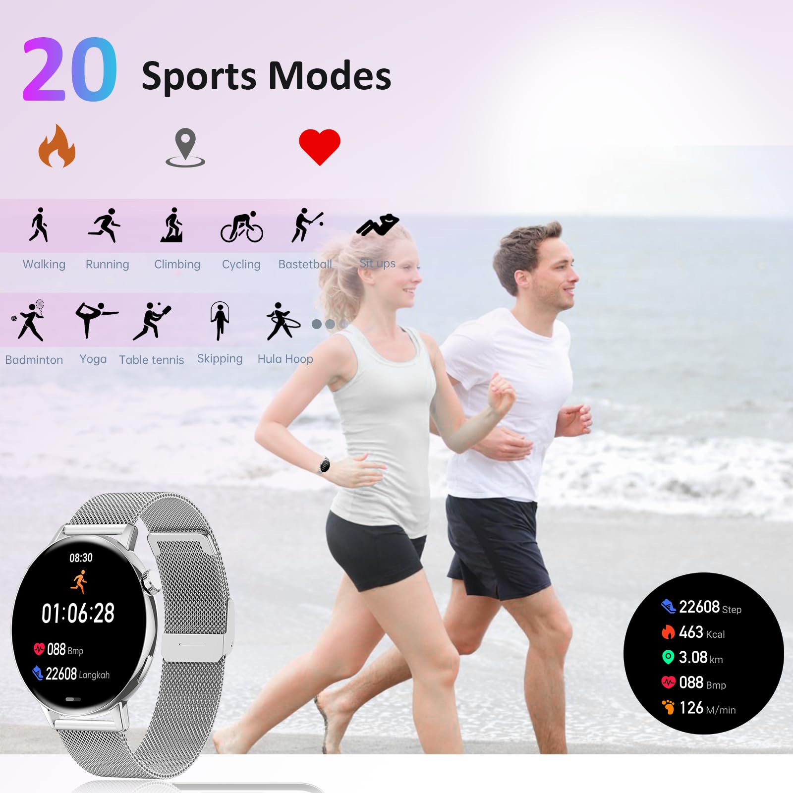 Smart Watch for Men & Women - 1.32