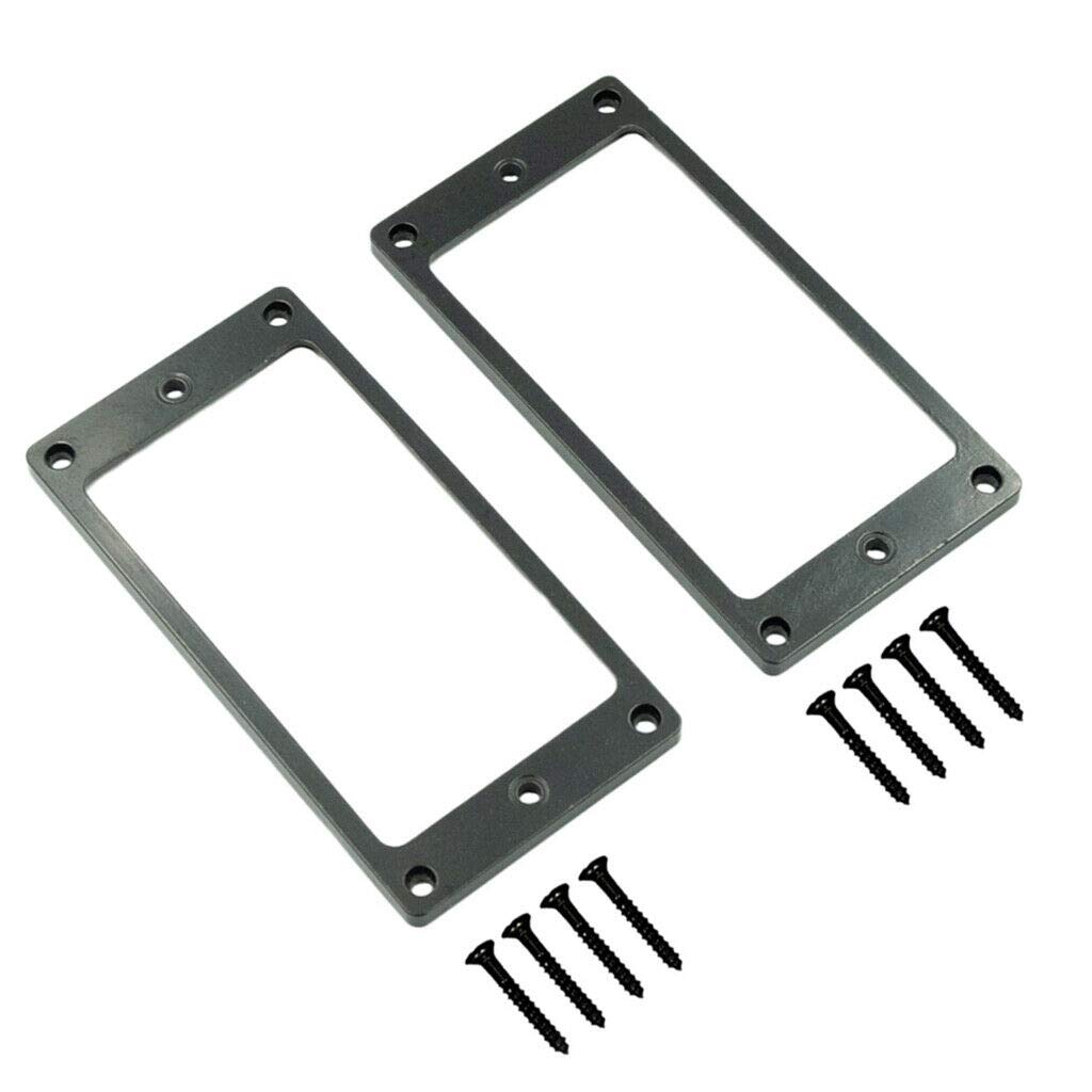 2x Plastic Pickup Frame Mounting Rings for LP Electric Guitar - Black Replacement Parts | Perfect for Gibson Les Paul Style Guitars & DIY Guitar Upgrades