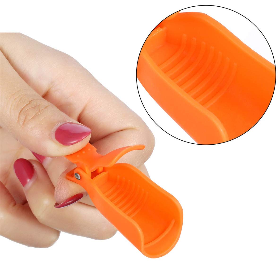 IME Nail Polish Remover Clips Set - 10pcs Orange Gel Soak Off Caps for UV Manicure, Acrylic Nails & Nail Art | Perfect for Salon & Home Nail Care