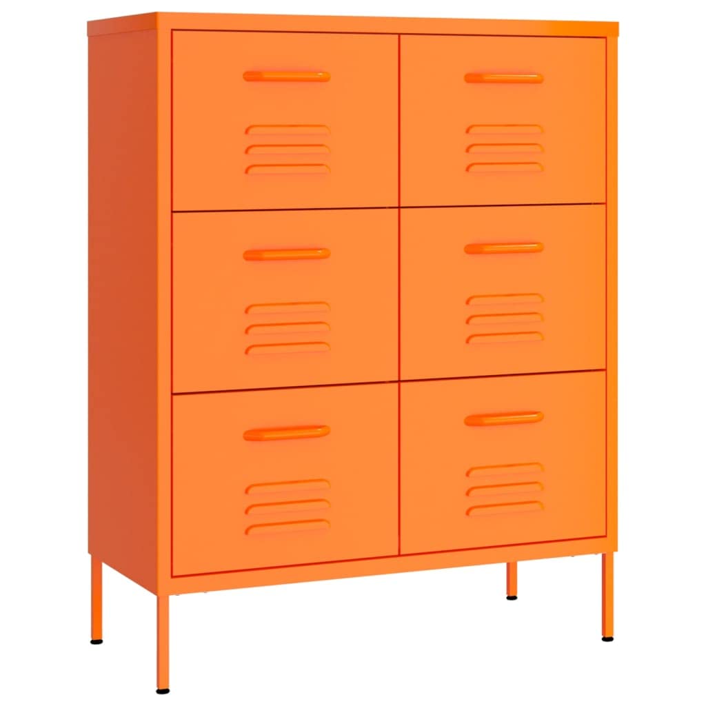vidaXL 3-Drawer Steel Storage Cabinet for Home & Office - Sideboard Cupboard with Multiple Color Options | Perfect for Bedroom, Living Room & Garage Organization