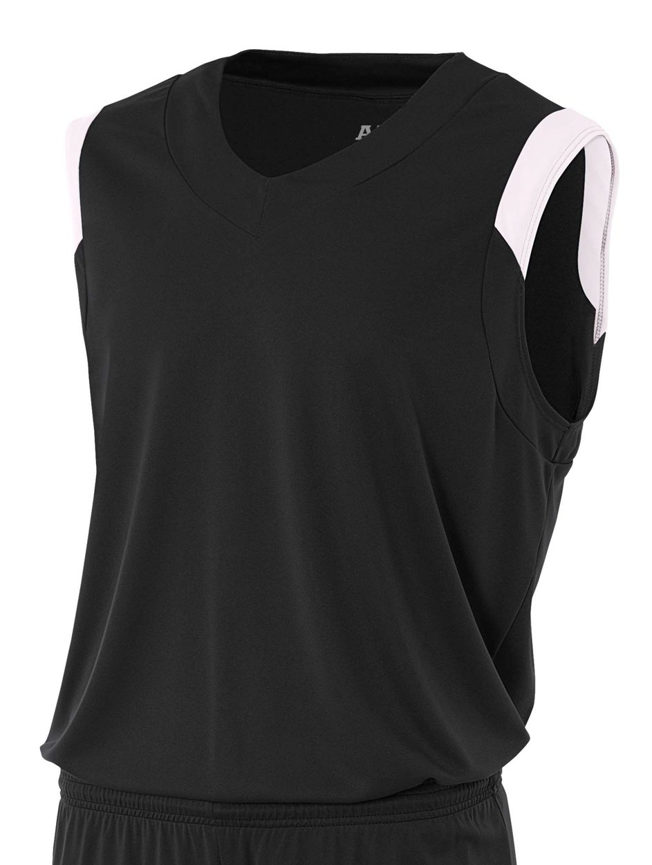 Men's Moisture-Wicking A4 V-Neck Muscle Shirt - Quick Dry Activewear for Gym, Running & Workout - Comfortable Performance Top for Sports & Fitness