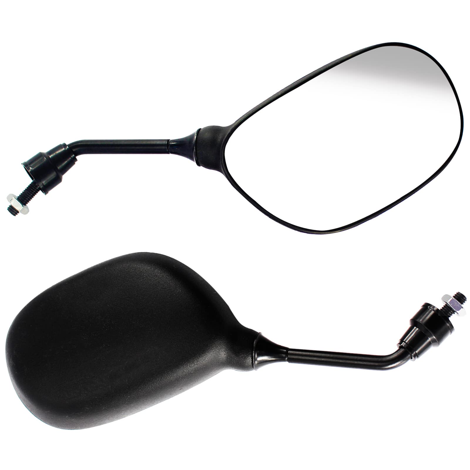 8mm Thread Rear View Mirrors & Handlebar Mirror Bracket Clamp for 50cc 150cc Scooter, Motorcross, Motorcycle, ATV, Dirt Bike - Universal Fit for QMB139 Engine - Perfect for Street Riding, Off-Road Adventures and Trail Safety