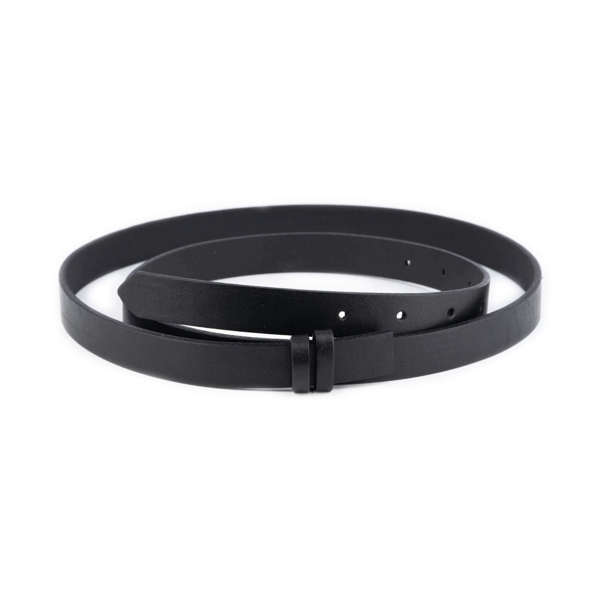Premium Black Leather Belt Strap for Cartier Buckle Replacement - Genuine Full Grain Leather - Perfect for Dress Pants, Suits & Formal Occasions