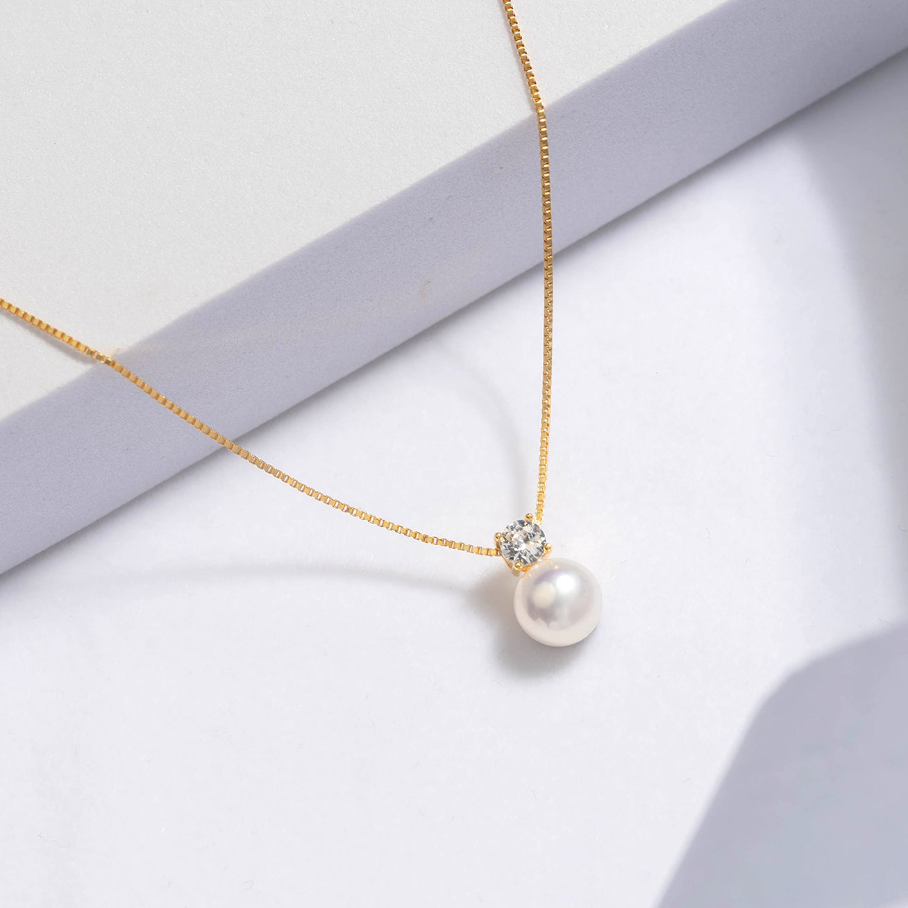 18K Solid Gold Hanadama Akoya Pearl Necklace - AAA Quality Japanese Pearls, Elegant Jewelry Gift for Women (KN00297) | Perfect for Weddings, Anniversaries & Special Occasions