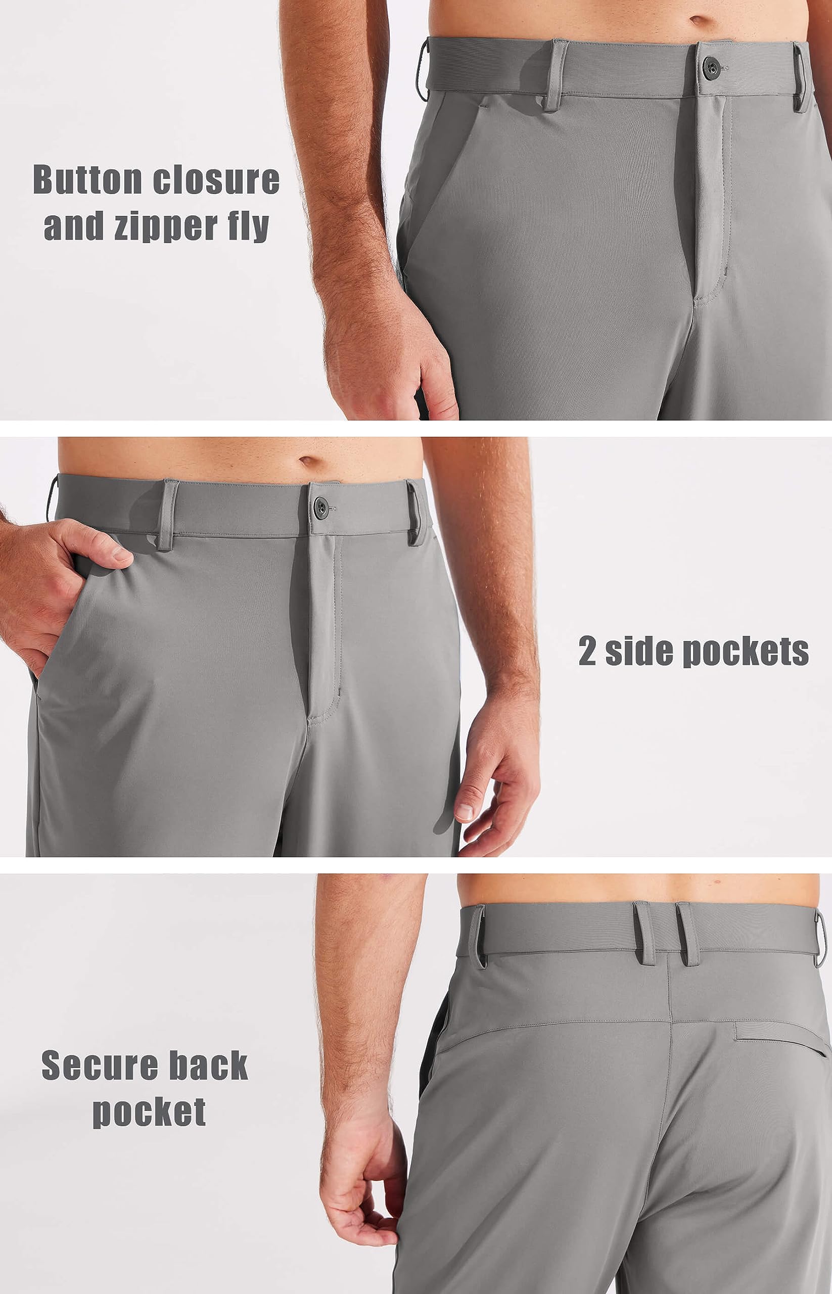 Libin Men's 4-Way Stretch Golf Joggers with Pockets - Slim Fit Work Dress Pants & Athletic Casual Sweatpants for Men | Perfect for Golf, Office, Gym & Everyday Wear
