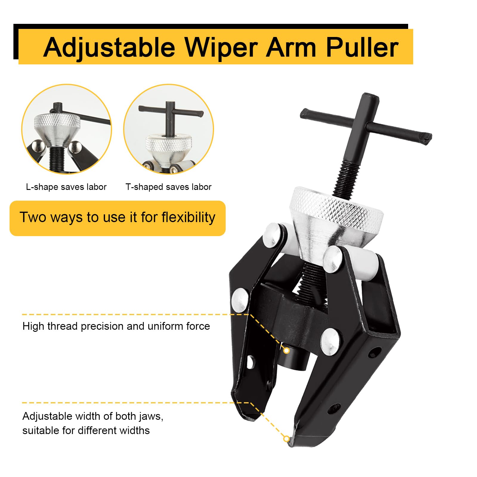 Heavy-Duty Battery Terminal Puller & Wiper Arm Removal Tool - Professional Auto Repair Kit for Windshield Wiper Arm and Bearing Removal - Perfect for DIY Car Maintenance and Mechanic Workshops