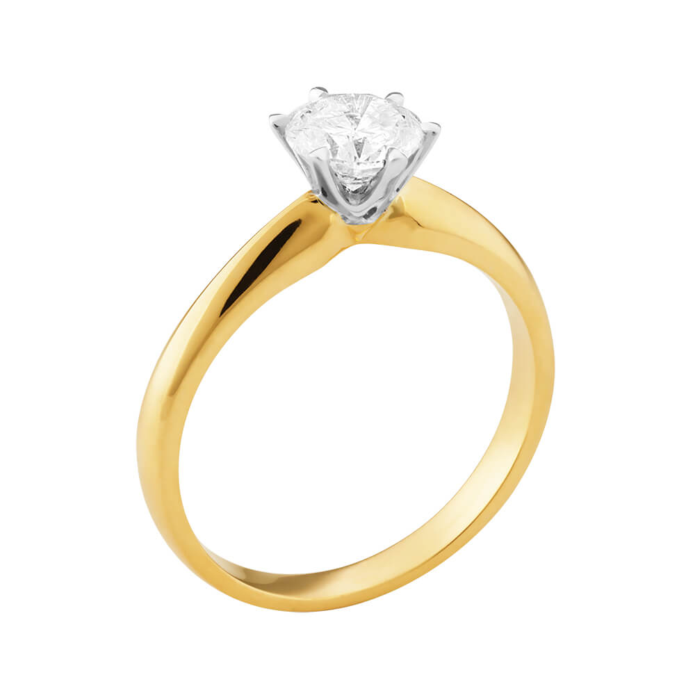 18ct Yellow Gold Solitaire Engagement Ring with 1 Carat Diamond - Perfect for Proposals, Anniversaries & Special Occasions