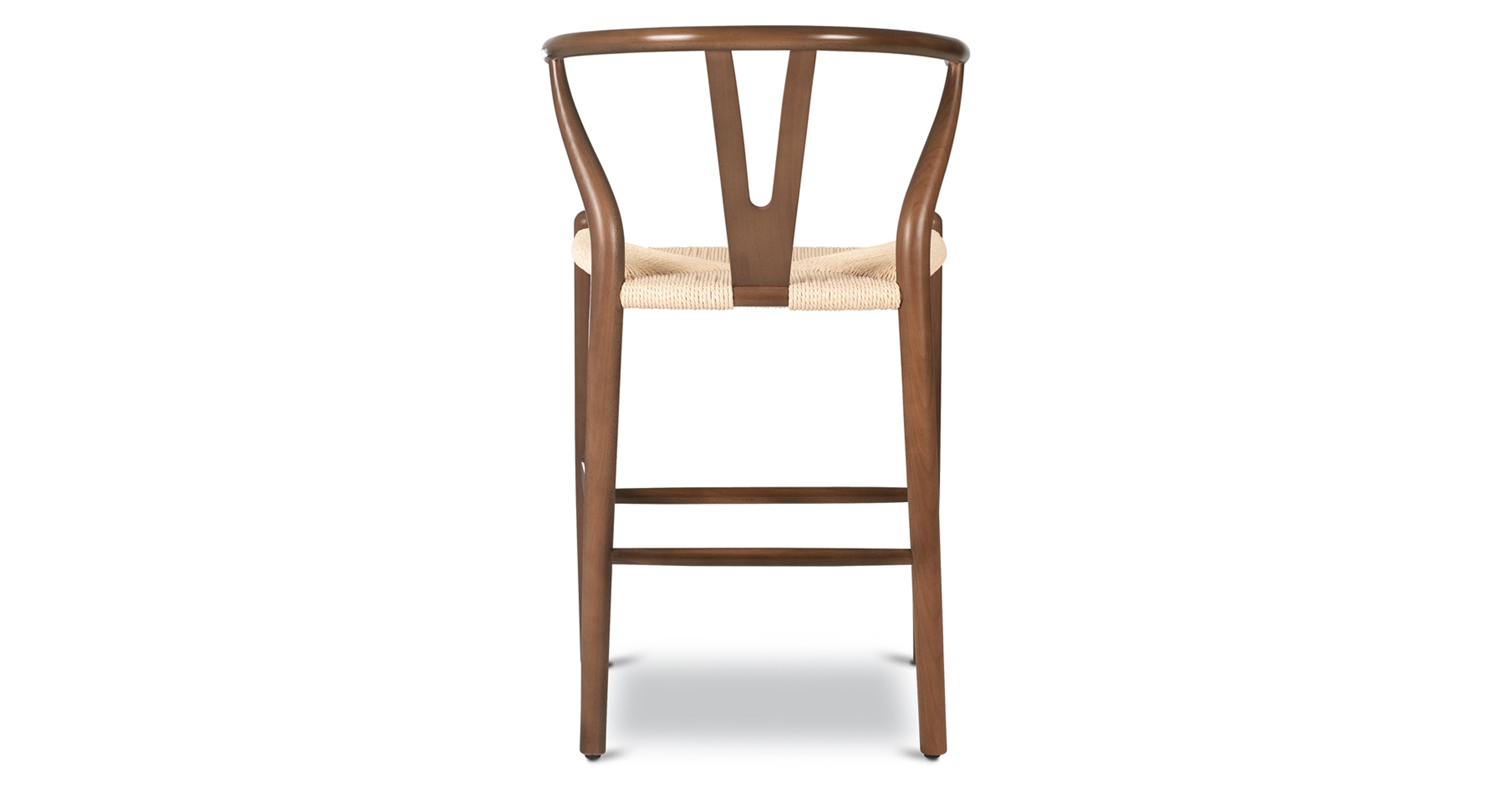 Modern Weave Counter Stool - Stylish Bar Stool for Kitchen Island, Breakfast Nook & Home Decor - Comfortable Rattan Seat with Sturdy Metal Frame - Perfect for Dining, Entertaining & Small Spaces