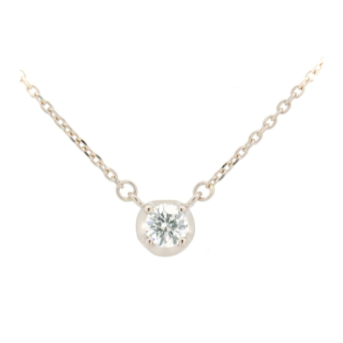 4℃ Diamond 18K White Gold Necklace for Women - Elegant Pendant Jewelry Gift for Anniversary, Wedding & Special Occasions