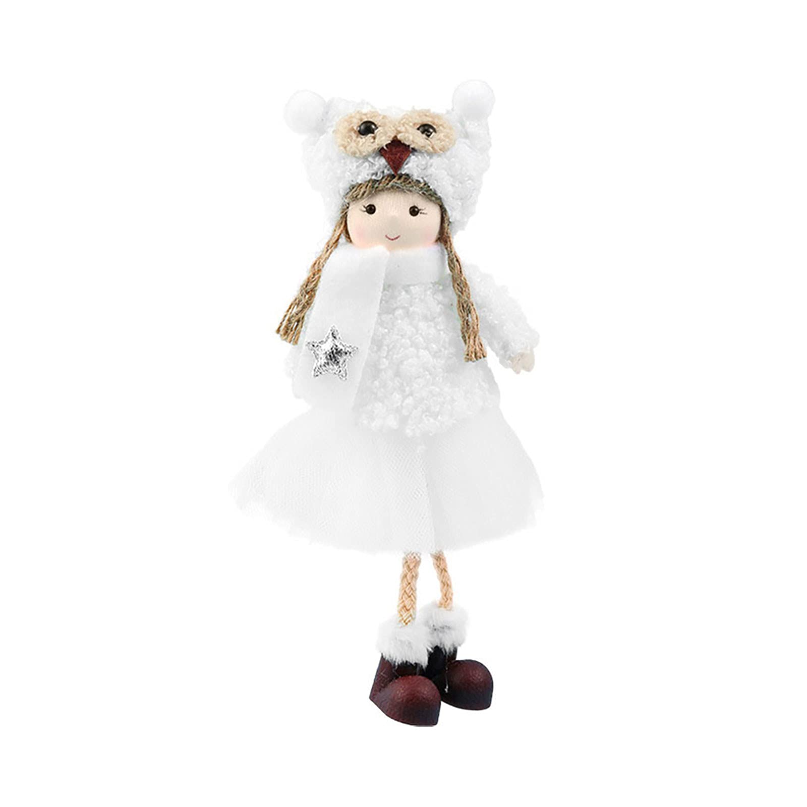 4# GG Lace Gauze Dress Princess Girl Pendant - Cute Plush Angel Doll for Home Decoration, Nursery Room Decor, Baby Shower Gift & Christmas Tree Ornament
