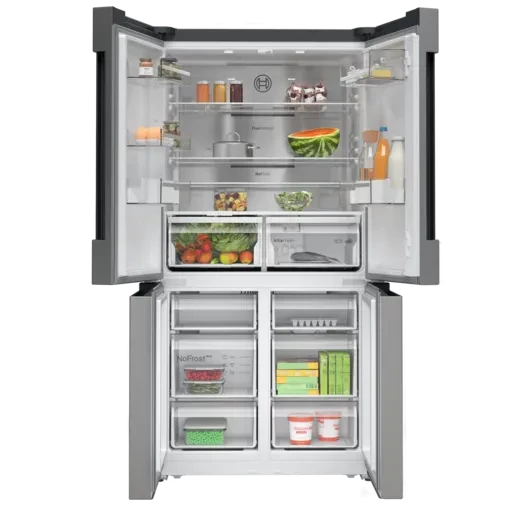 KFN96APEAG 593L 4-Door French Door Refrigerator - Energy Efficient Large Capacity Fridge for Modern Kitchen & Open Floor Plan Homes