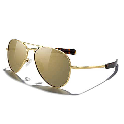 23k Gold Frame/Gold Mirror Polarized Lens