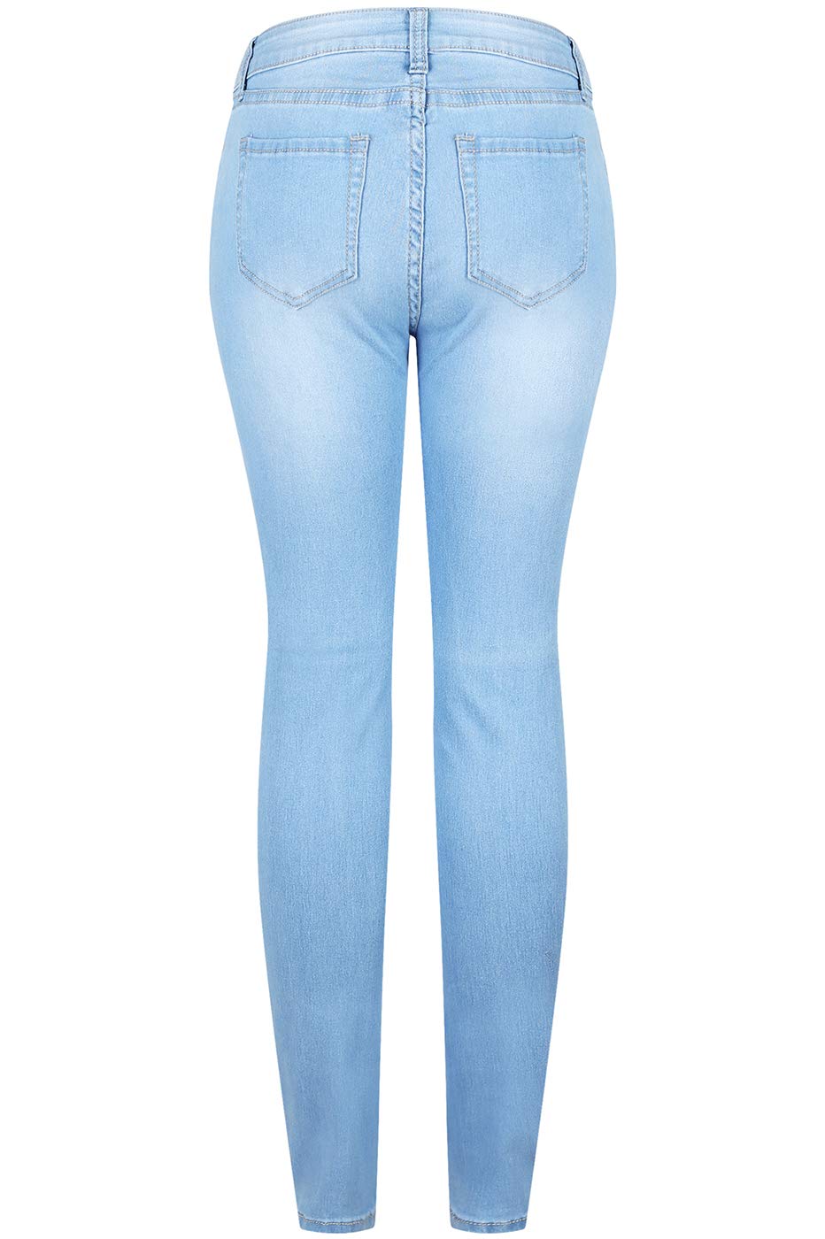 2LUV Women's Stretchy 5-Pocket Dark Acid Wash Skinny Jeans - High Waist Slim Fit Denim Pants for Juniors | Back to School, Casual Wear, Night Out & Everyday Fashion