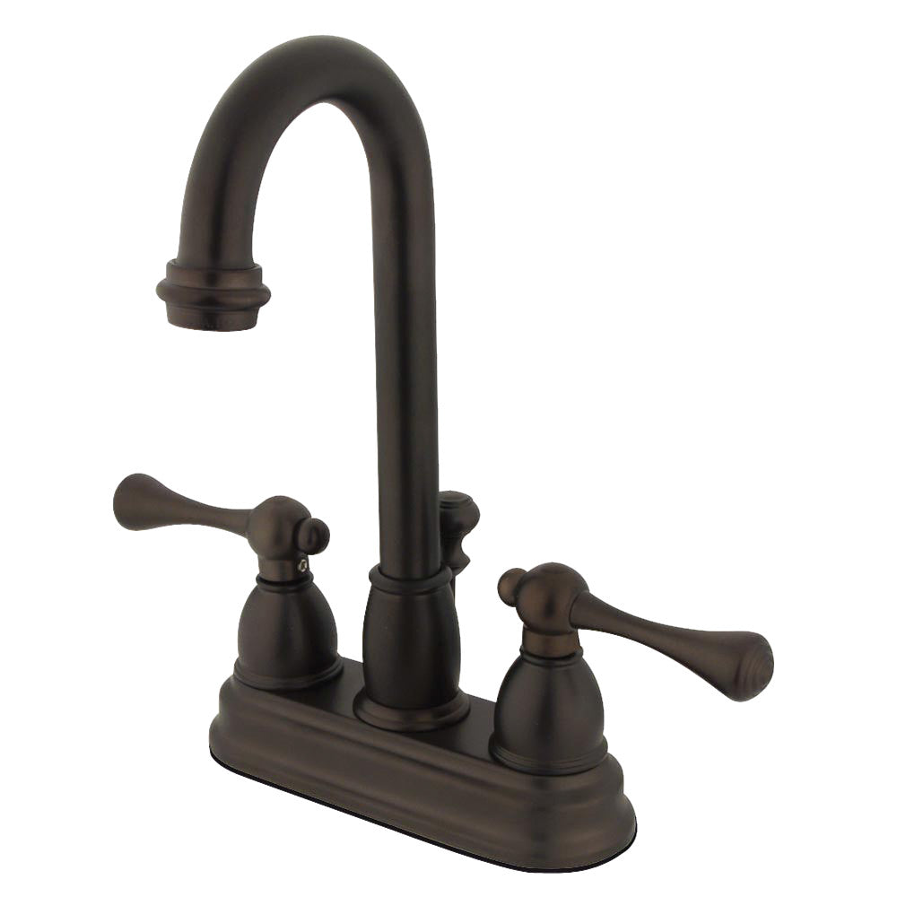 Kingston Brass KB3611BL 4-Inch Centerset Bathroom Faucet - Chrome Finish for Sink Vanity, Perfect for Bathroom Remodel & Home Upgrade