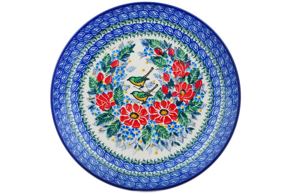 10-Piece Green Bird Meadow Dinner Plate Set - Elegant Floral Design for Everyday Dining, Parties & Home Decor