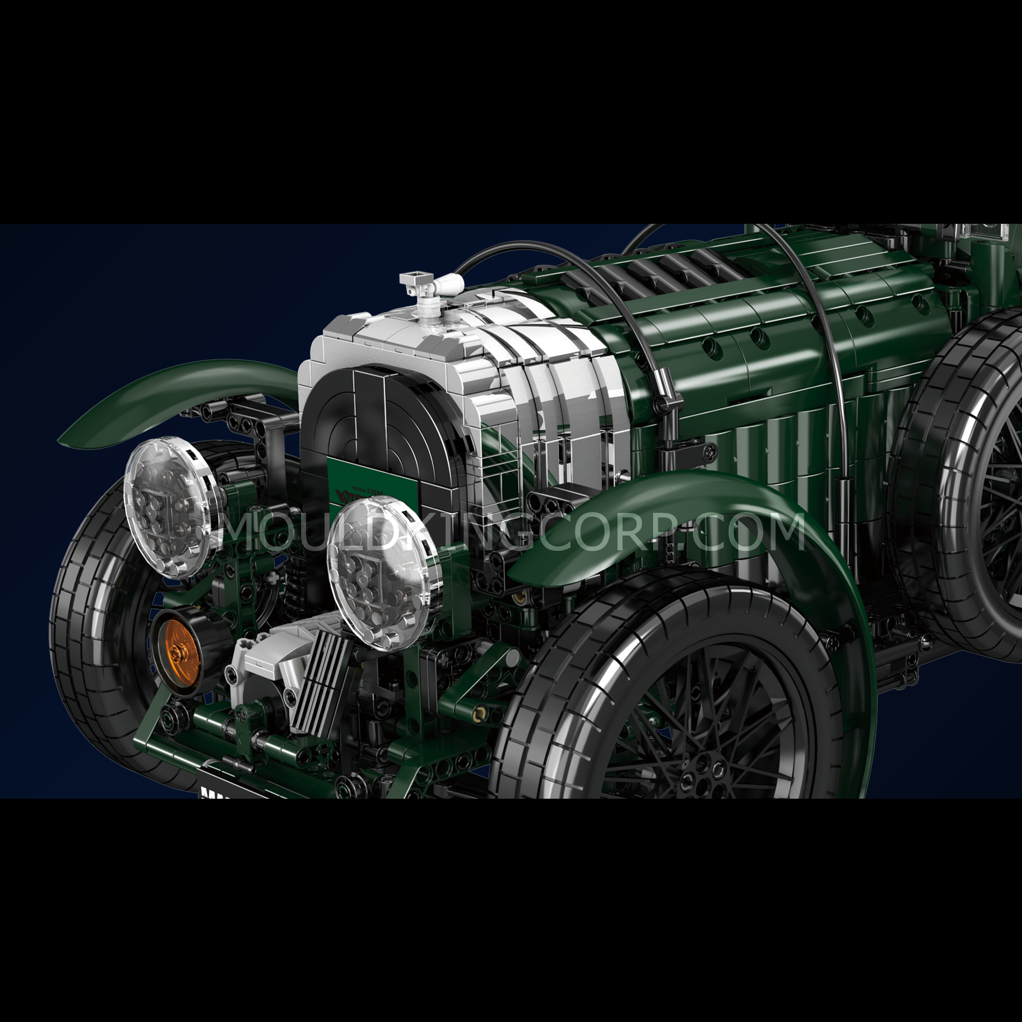 Mould King 13191 Remote Control 4.5L 1927 Blower Car Building Kit - 3918 Piece RC Model Car Set for Adults & Teens | STEM Toy, Collector's Display, DIY Engineering Project Gift