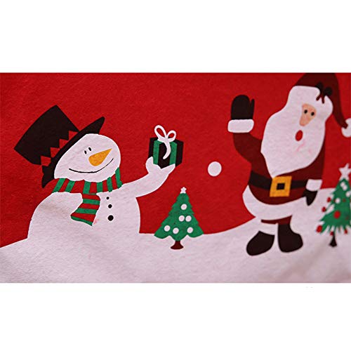 4-Piece Santa Claus Hat Chair Covers - Non-Woven Christmas Chair Decor with Snowman Design for Dining Room & Kitchen - Holiday Party Decorations & Festive Gifts (Perfect for Christmas Celebrations, Family Gatherings & Winter Home Decor)
