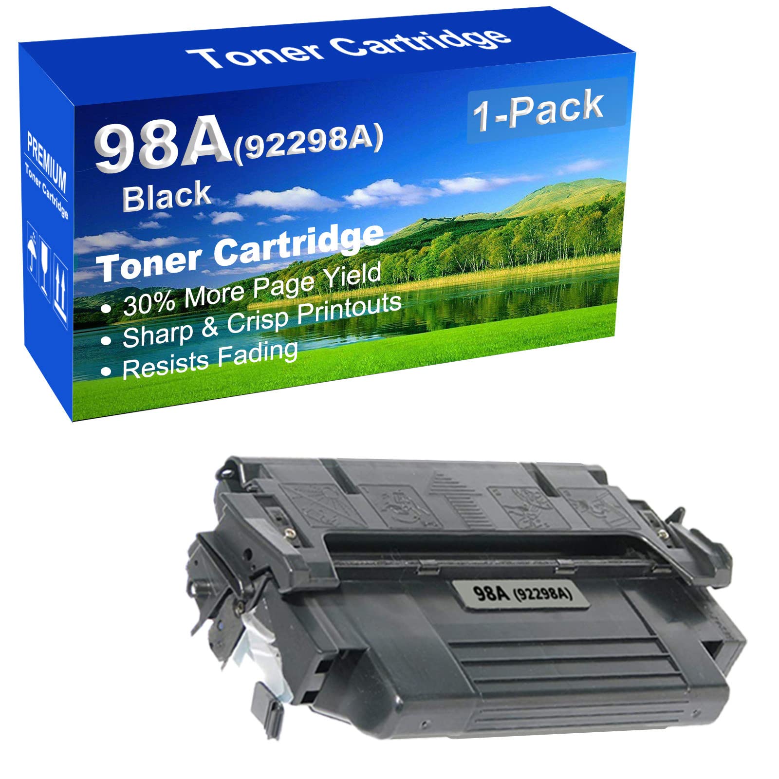 High Capacity 98A (92298A) Black Toner Cartridge - 1-Pack Compatible with HP LaserJet 4 & 4 Plus Printers | Ideal for Office Printing & High Volume Documents