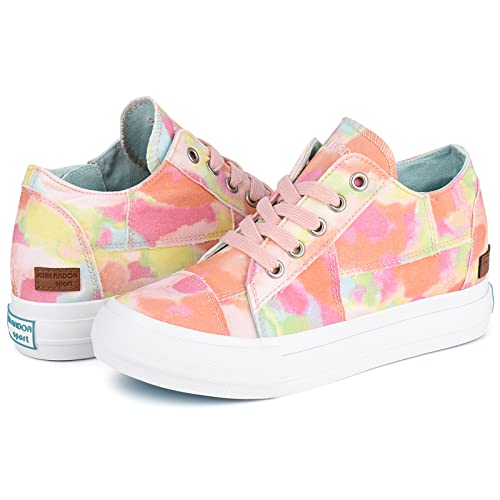 JENN ARDOR Women's Wedge Sneakers - Hidden Platform Slip-On Booties with Closed Toe | Comfortable Casual Shoes for Walking, Work & Everyday Wear