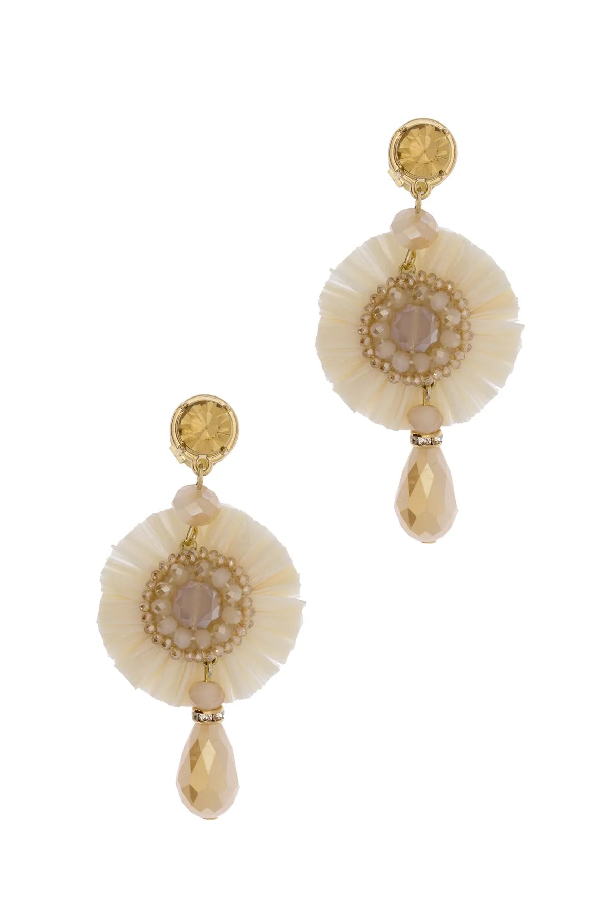 Crystal Drop Floral Earrings for Women - Elegant Dangle Earrings with Sparkling Rhinestones | Perfect for Weddings, Parties & Special Occasions