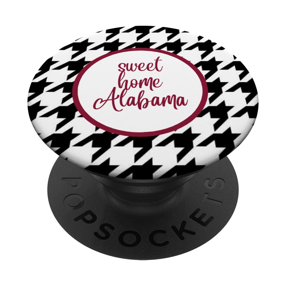 Alabama Houndstooth PopSockets PopGrip - Interchangeable Phone Grip & Stand for iPhone, Samsung, Smartphones - Perfect for Work, Travel, and Everyday Use