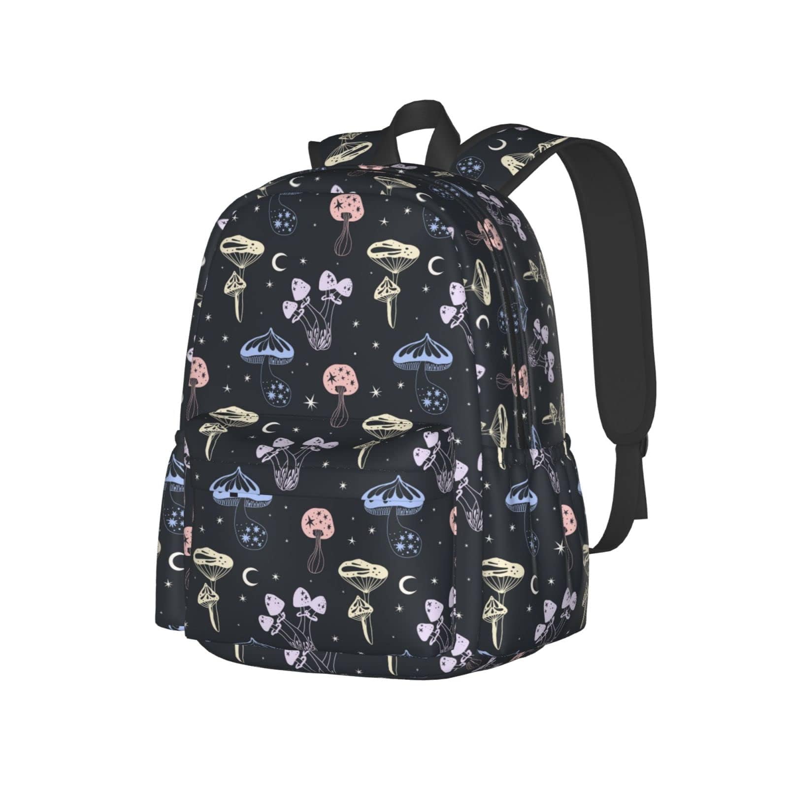 Pastel Space Mushroom Backpack - Large Lightweight Laptop Backpack for School, Travel & Work | Stylish Daypack for Teens, Kids, Boys & Girls | Perfect for College, Commuting & Outdoor Adventures
