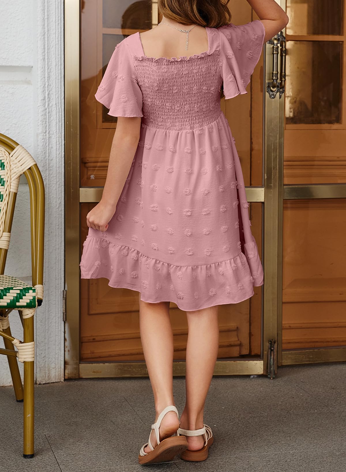 Blibean Girls' Summer Chiffon Dresses 2025 - Floral Print Casual Sundresses for Kids Ages 6-15 Years | Perfect for Beach Vacations, Birthday Parties & Family Outings