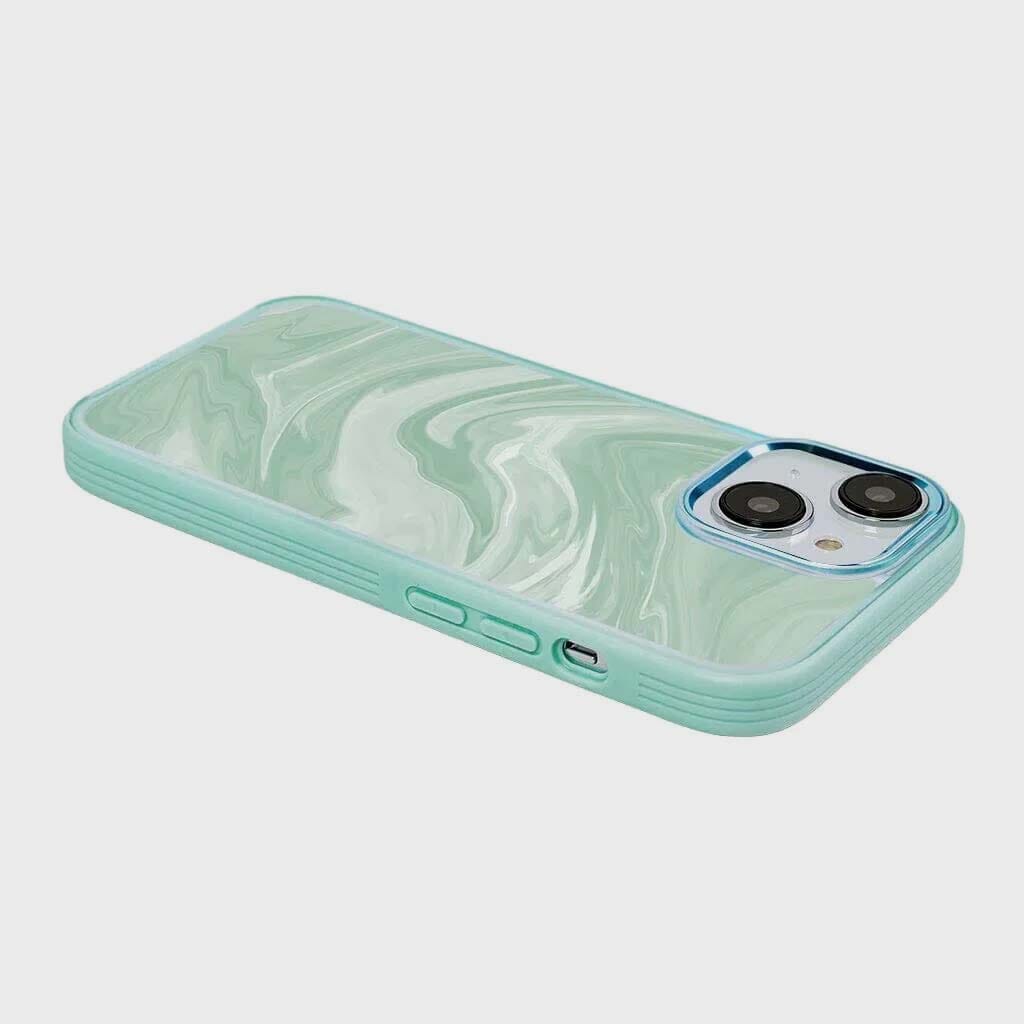 MagSafe iPhone 14 Case - Teal Swirl Design, Slim Protective Cover with Strong Magnets for iPhone 14 - Perfect for Everyday Use, Travel & Wireless Charging