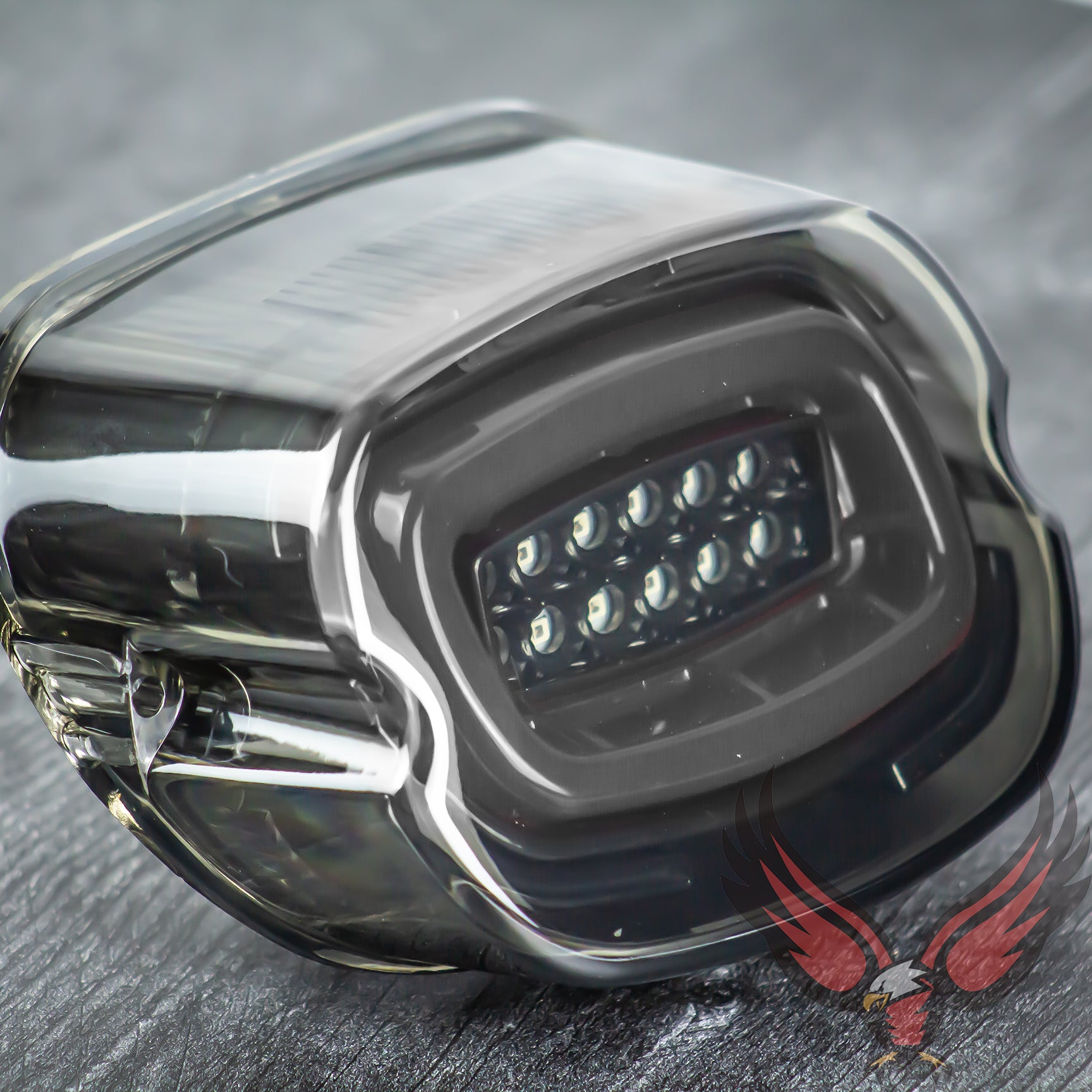 HALOS Layback LED Tail Light with Turn Signals for Harley Davidson Motorcycles - Waterproof Brake Light for Night Riding & Custom Bike Builds