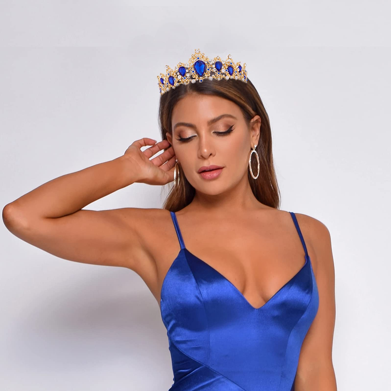 Elegant Women's Tiara Crown - Sparkling Rhinestone Hair Accessory for Weddings, Prom, Pageants & Special Occasions