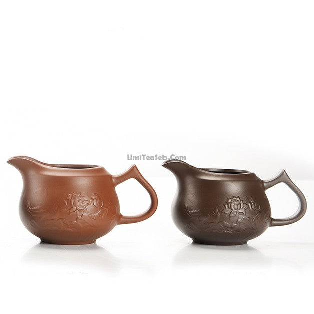 Premium Yixing Purple Clay Lotus Tea Set - Handmade Chinese Teapot with Cups - Perfect for Gongfu Tea Ceremony, Home Tea Brewing & Gift Giving