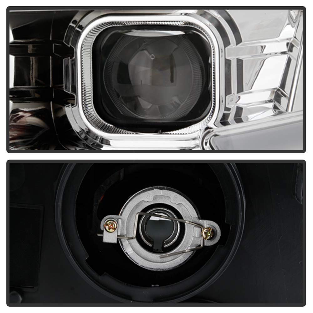 LED Light Tube DRL Headlights for Ford Edge 2007-2010 - Black/Clear Lens - High Visibility Daytime Running Lights for Enhanced Safety & Style