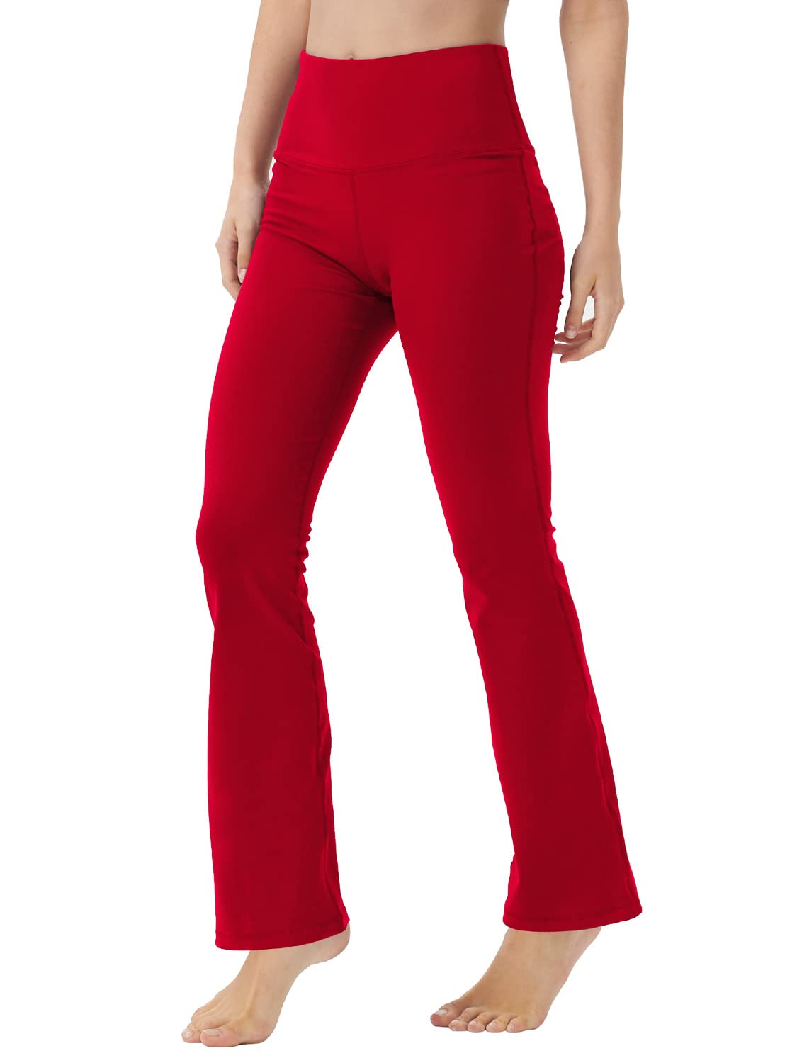 Women's Bootcut Yoga Pants with Hidden Pockets - High Waist Tummy Control Workout Pants & Dress Pants for Office, Travel & Casual Wear
