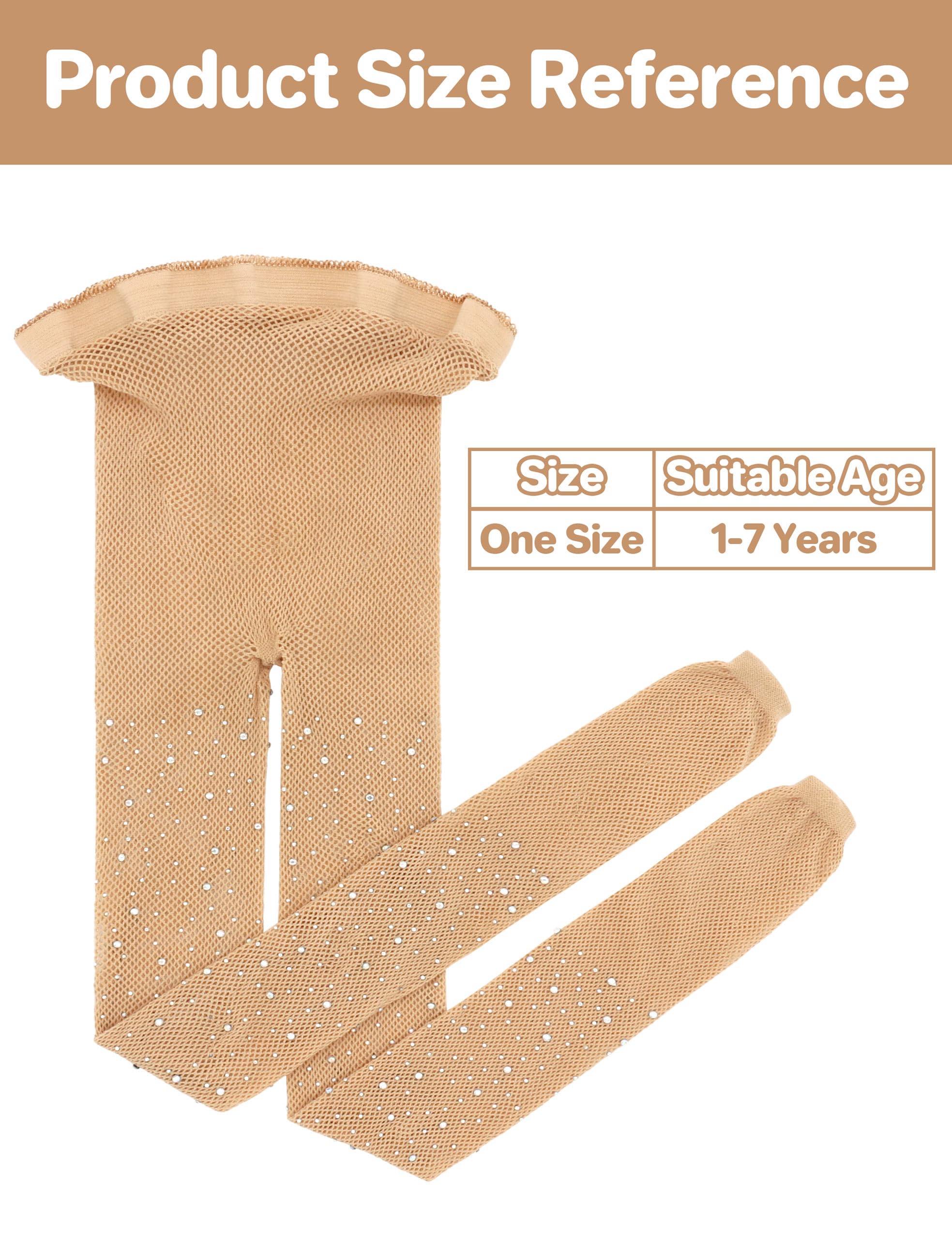 QikQik Girls Fishnet Tights - Kids Sparkly Stockings & Toddler Glitter Tights for Halloween Costumes, Rhinestone Party Wear - Perfect for Dress Up, Dance Performances & Holiday Celebrations