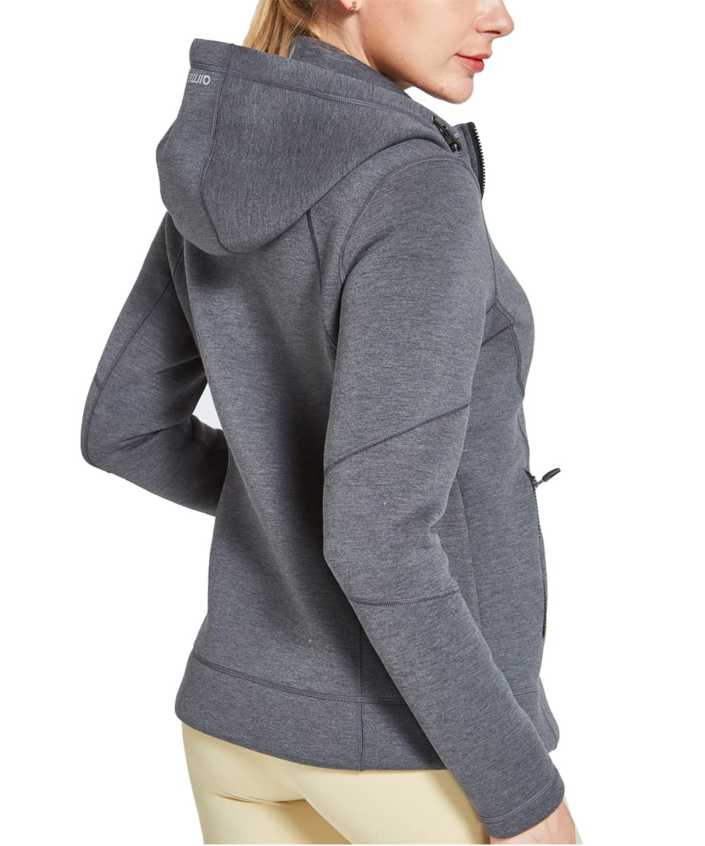 Airmerry Women's Lightweight Full Zip Hoodie Jacket - Softshell Windbreaker with Adjustable Hood for Outdoor Activities, Running & Casual Wear