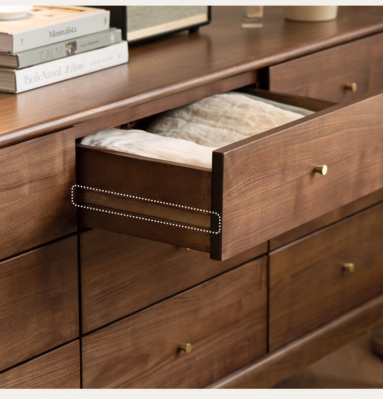 Solid Black Walnut & Oak Wood Drawer - Modern Porch Cabinet for Outdoor Storage & Entryway Organization | Perfect for Patio, Deck, and Garden Decor