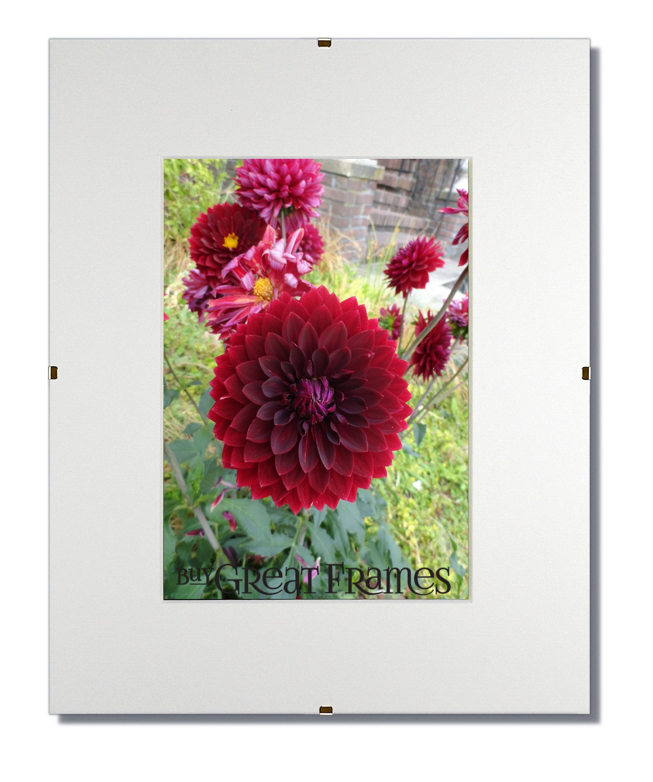 Set of 2-11x14 Glass Picture Frames with Clip Closure & White Mats for 8x10 Photos - Perfect for Wall Decor, Home Office & Gift Giving