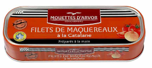 Mouettes d'Arvor Mackerel Fillets in Catalane Sauce - 6 oz (169g) Canned Fish | Premium French Seafood for Salads, Sandwiches & Gourmet Recipes