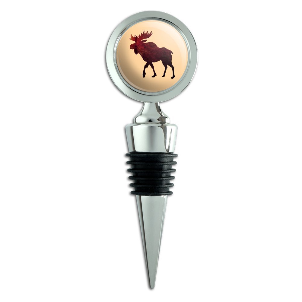 Premium Moose Head Red Forest Wine Bottle Stopper - Elegant Wine Preserver for Red, White, and Sparkling Wines - Perfect for Dinner Parties, Gifts, and Home Bars