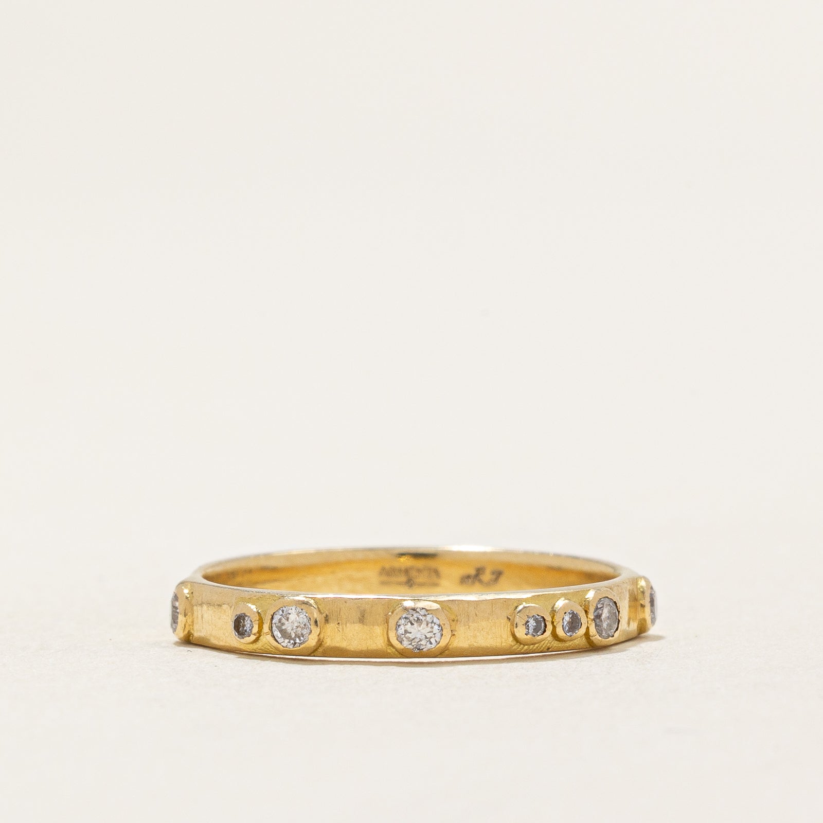 0.17ctw Scattered Diamond Band Ring - Size 5 | Elegant Stackable Wedding Band for Women | Perfect for Anniversaries, Engagements & Everyday Wear