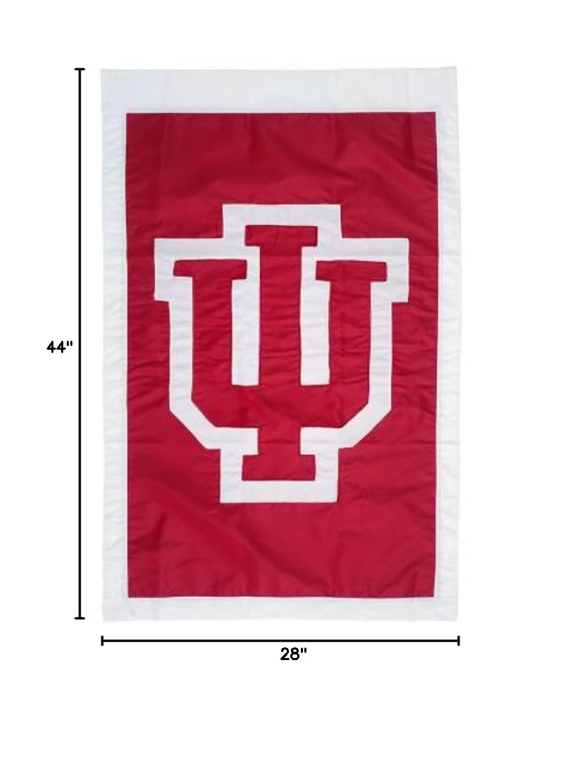 Team Sports America Indiana Double Sided Applique Flag - Durable Embroidered Patch for Uniforms, Jackets & Backpacks - Perfect for Sports Fans, School Spirit & Outdoor Events