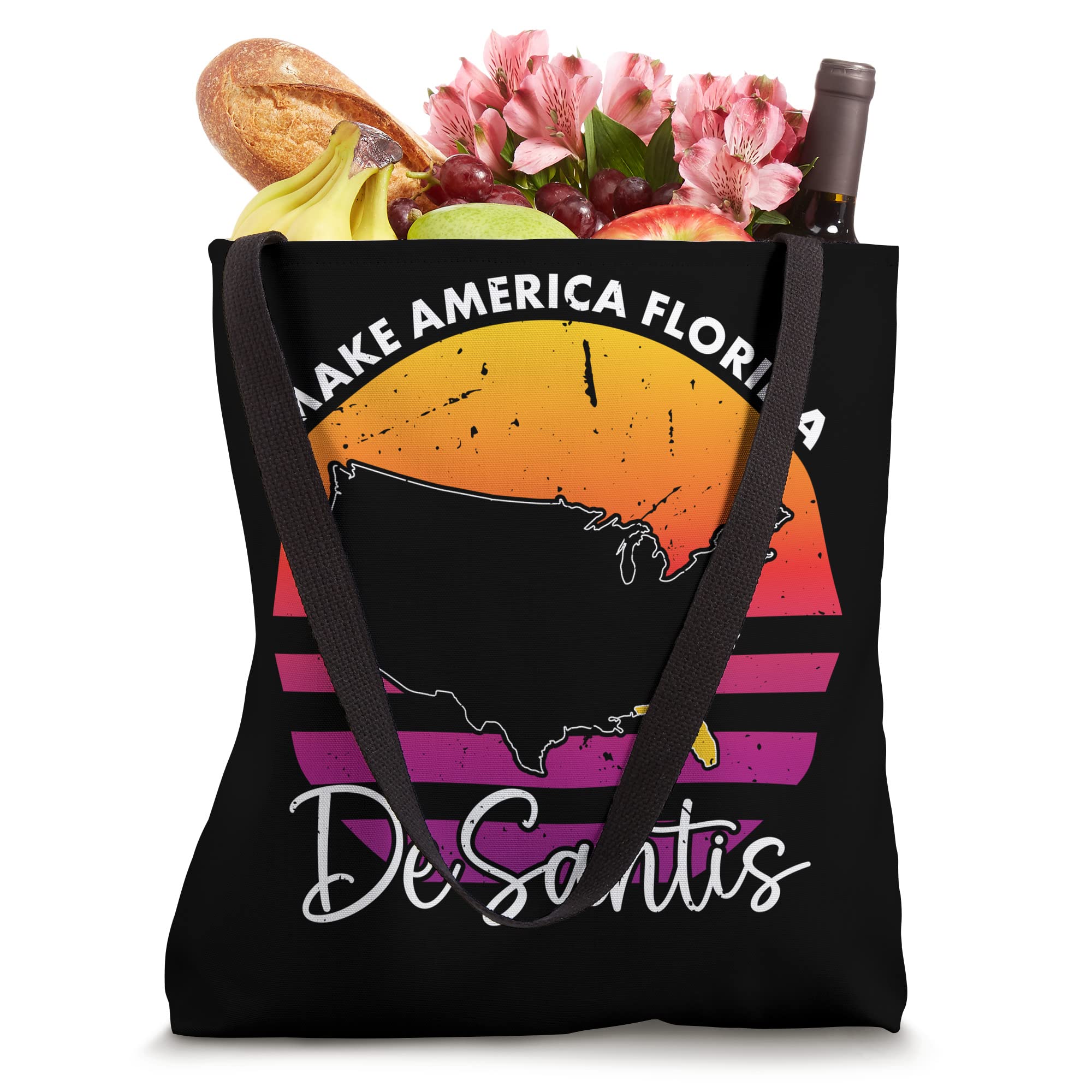 Ron DeSantis Florida Governor Tote Bag - Make America Florida - Durable Cotton Shopping Bag for Political Events, Beach Trips & Daily Use